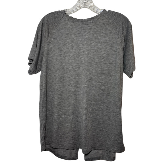 Modiv Womens Crew neck Raglan Sleeve Short Sleeve Basic Tshirt Gray Size Large - Picture 8 of 13